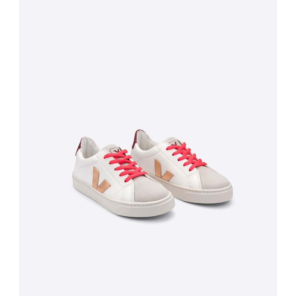 Veja ESPLAR LEATHER Tornacipő Gyerek Gold/Red/White | HU 810OKI